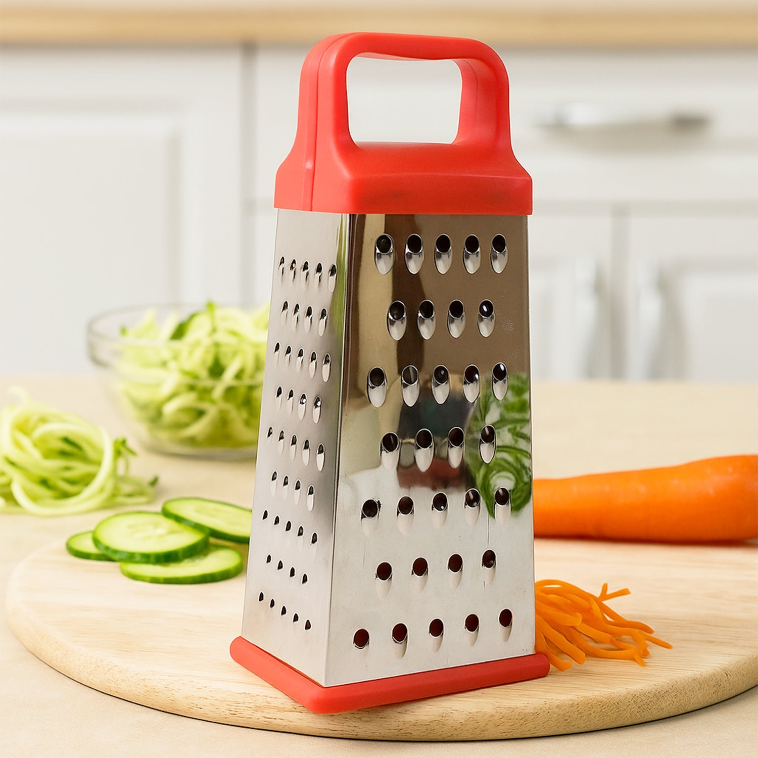 Supermom 5-in-1 Comfort Stainless Steel Grater and Slicer Supermom 5-in-1 Comfort Stainless Steel Grater and Slicer